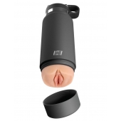 Серый мастурбатор в виде бутылки F*ck Flask - Pipedream - в Кирове купить с доставкой