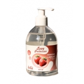 Лубрикант на водной снове Love Protection Strawberry с ароматом клубники - 300 мл. - Lola Games - купить с доставкой в Кирове