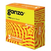 Ароматизированные презервативы Ganzo Juice - 3 шт. - Ganzo - купить с доставкой в Кирове
