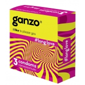 Презервативы с анестетиком для продления удовольствия Ganzo Long Love - 3 шт. - Ganzo - купить с доставкой в Кирове