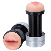 Двусторонний мастурбатор REALSTUFF 2 IN 1 HUMMER MOUTH   VAGINA - ротик и вагина - Dream Toys - в Кирове купить с доставкой