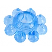 Голубая гелевая насадка-цветок - Toyfa Basic - в Кирове купить с доставкой