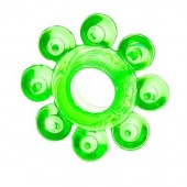 Зеленое эрекционное кольцо-цветок - Toyfa Basic - в Кирове купить с доставкой