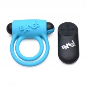 Голубое эрекционное виброкольцо 28X Remote Control Vibrating Cock Ring   Bullet - XR Brands - в Кирове купить с доставкой