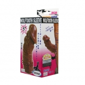 Коричневая насадка на пенис Wolftooth Sleeve - 13 см. - Baile - в Кирове купить с доставкой