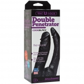 Черная насадка-фаллоимитатор для двойной стимуляции Double Penetrator - 16 см. - Doc Johnson - купить с доставкой в Кирове