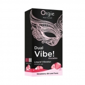 Съедобный жидкий вибратор Dual Vibe! со вкусом клубничного джина с тоником - 15 мл. - ORGIE - купить с доставкой в Кирове