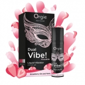 Съедобный жидкий вибратор Dual Vibe! со вкусом клубничного джина с тоником - 15 мл. - ORGIE - купить с доставкой в Кирове