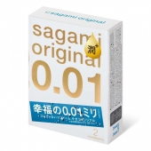 Увлажнённые презервативы Sagami Original 0.01 Extra Lub - 2 шт. - Sagami - купить с доставкой в Кирове
