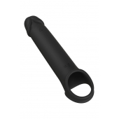 Черная насадка-удлинитель с вибрацией Vibrating Extender With Remote - Dream Toys - в Кирове купить с доставкой