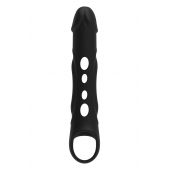 Черная насадка-удлинитель Vibrating Extender With Remote с вибрацией - Dream Toys - в Кирове купить с доставкой