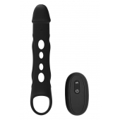 Черная насадка-удлинитель Vibrating Extender With Remote с вибрацией - Dream Toys - в Кирове купить с доставкой
