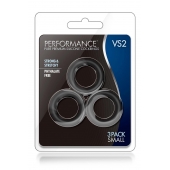 Набор из 3 черных эрекционных колец Black Small Penis Rings - Blush Novelties - в Кирове купить с доставкой