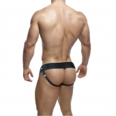 Телесный фаллопротез на черных эластичных ремнях 7 Inch Hollow Strap On - 17 см. - Blush Novelties - купить с доставкой в Кирове