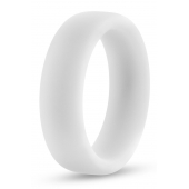 Белое люминесцентное эрекционное кольцо Silicone Glo Cock Ring - Blush Novelties - в Кирове купить с доставкой