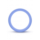 Голубое люминесцентное кольцо Silicone Glo Cock Ring - Blush Novelties - в Кирове купить с доставкой