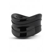 Черное эрекционное кольцо на мошонку Beef Ball Stretcher Snug - Blush Novelties - в Кирове купить с доставкой