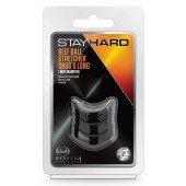 Черное эрекционное кольцо на мошонку Beef Ball Stretcher Snug X Long - Blush Novelties - в Кирове купить с доставкой