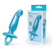 Голубая анальная пробка для массажа простаты Hither Silicone Prostate Plug - 14,3 см. - b-Vibe - в Кирове купить с доставкой