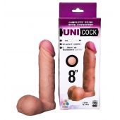 Фаллическая насадка для страпона UNICOCK 8  - 20 см. - LOVETOY (А-Полимер) - купить с доставкой в Кирове