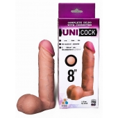 Фаллическая насадка для страпона UNICOCK 8  - 20 см. - LOVETOY (А-Полимер) - купить с доставкой в Кирове