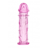 Розовая насадка фаллической формы - 12,5 см. - A-toys - в Кирове купить с доставкой