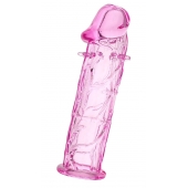 Розовая насадка фаллической формы - 12,5 см. - A-toys - в Кирове купить с доставкой