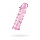 Розовая насадка на пенис с шипами - 12,5 см. - A-toys - в Кирове купить с доставкой