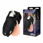 Черная клетка для пениса Silicone Small 2 in Cock Cage With Ball Divider - BlueLine - купить с доставкой в Кирове