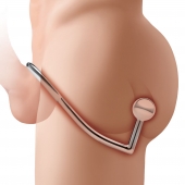 Кольцо на пенис с анальным стимулятором Stainless Steel Anal Hook   Cock Ring - BlueLine - в Кирове купить с доставкой