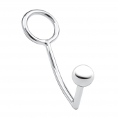 Кольцо на пенис с анальным стимулятором Stainless Steel Anal Hook   Cock Ring - BlueLine - в Кирове купить с доставкой