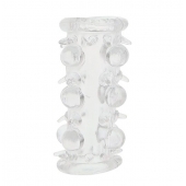 Прозрачная насадка на пенис с шипами и бугорками JELLY JOY LUST CLUSTER CLEAR - Dream Toys - в Кирове купить с доставкой