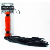 Нежная плеть с красным мехом BDSM Light - 43 см. - БДСМ Арсенал - купить с доставкой в Кирове
