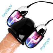 Черная стимулирующая насадка для головки полового члена Multi Speed Vibrating Penis Head Teaser - XR Brands - в Кирове купить с доставкой