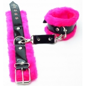 Оковы на ноги с розовым мехом BDSM Light - БДСМ Арсенал - купить с доставкой в Кирове
