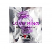 Фиолетовое виброкольцо с двумя вибропульками - Toyfa Basic - в Кирове купить с доставкой