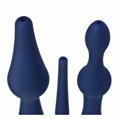 Набор из 3 универсальных насадок для анального душа Universal 3 Piece Silicone Enema Attachment Set - XR Brands - купить с доставкой в Кирове