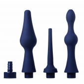 Набор из 3 универсальных насадок для анального душа Universal 3 Piece Silicone Enema Attachment Set - XR Brands - купить с доставкой в Кирове