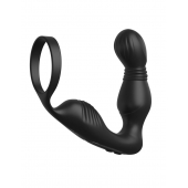 Черный вибростимулятор простаты с эрекционным кольцом Ass-Gasm Pro P-Spot Milker - Pipedream - в Кирове купить с доставкой