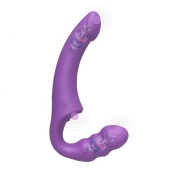 Фиолетовый безремневой страпон Straples Strap-On Dildo - Erokay - купить с доставкой в Кирове