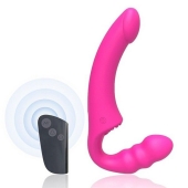 Розовый безремневой страпон Straples Strap-On Dildo - Erokay - купить с доставкой в Кирове