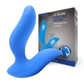 Синий вибромассажер простаты 3,5’’ Curve P-spot Massager - 12 см. - Erokay - в Кирове купить с доставкой