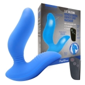 Синий вибромассажер простаты 3,5’’ Remote Control Curve P-spot Massager - 12 см. - Erokay - в Кирове купить с доставкой