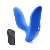 Синий вибромассажер простаты 3,5’’ Remote Control Curve P-spot Massager - 12 см. - Erokay - в Кирове купить с доставкой