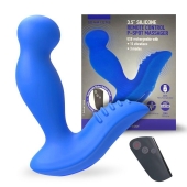 Синий вибромассажер простаты 3,5’’ Remote Control P-spot Massager - 12,5 см. - Erokay - в Кирове купить с доставкой