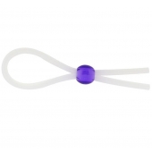 Прозрачное лассо с фиолетовой бусиной SILICONE COCK RING WITH BEAD LAVENDER - NMC - в Кирове купить с доставкой
