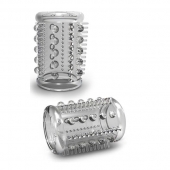 Прозрачная насадка с шипами и шишечками STAY HARD COCK SLEEVE 03 CLEAR - Blush Novelties - в Кирове купить с доставкой