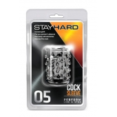 Прозрачная насадка с капельками STAY HARD COCK SLEEVE 05 CLEAR - Blush Novelties - в Кирове купить с доставкой