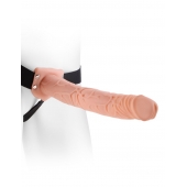 Фаллопротез телесного цвета Hollow Strap-On - 29 см. - Pipedream - купить с доставкой в Кирове
