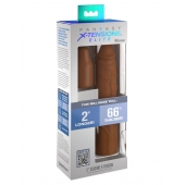 Коричневая насадка на член 2  Silicone X-tension - 20,3 см. - Pipedream - в Кирове купить с доставкой